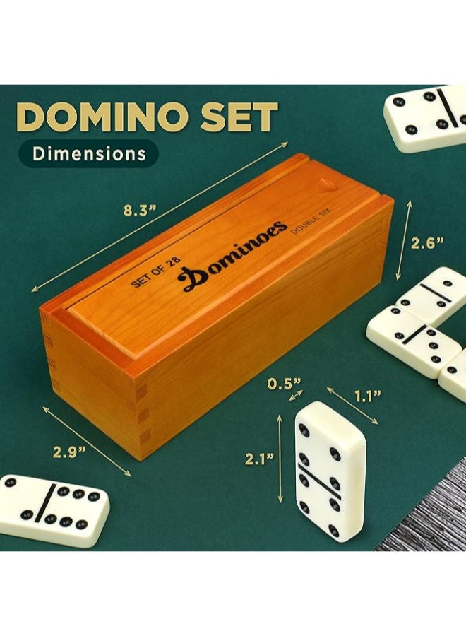 Queensell Double Six Dominoes In Wooden Case - Image 3