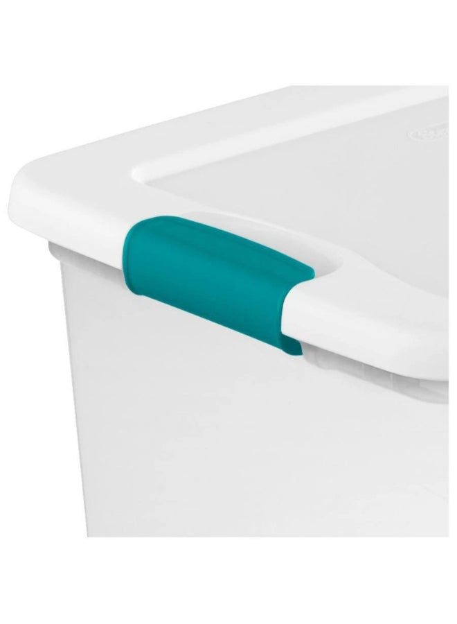 ستيريليت صندوق تخزين بلاستيكي مستطيل بإغلاق بمشبك شفاف وأزرق 25 كوارت 4387130 - Image 2