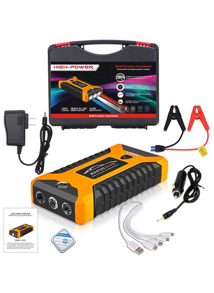 12V Multi-Function Jump Starter with Air Compressor / Mini 2000A 24V Battery Charger Portable Power Bank Car Jump Starter