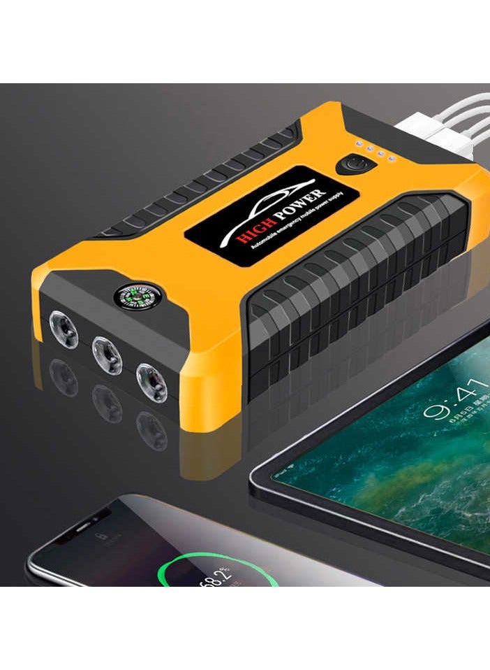 12V Multi-Function Jump Starter with Air Compressor / Mini 2000A 24V Battery Charger Portable Power Bank Car Jump Starter