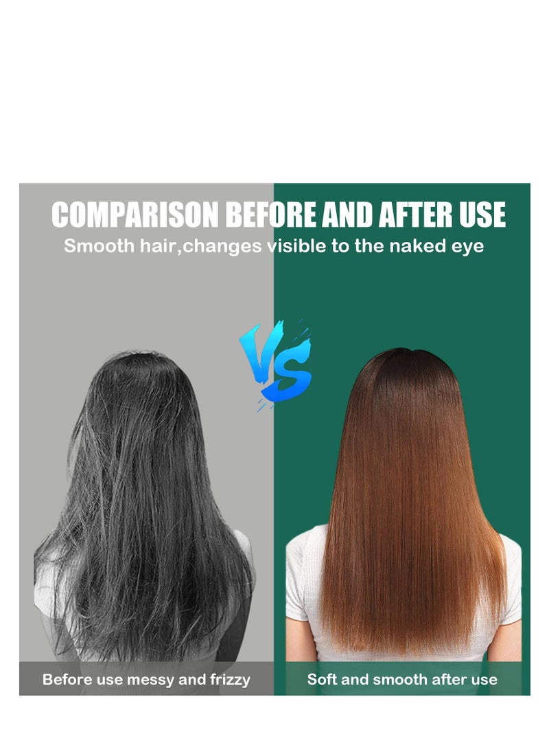 SOLARAE Mini Hair Straightener, Rechargeable Hair Straightener Brush, Portable Straightening Brush with Anti-Static Negative Ion, Hot Comb Hair Straightener for Women, for All Hair Types (Green) - Image 5