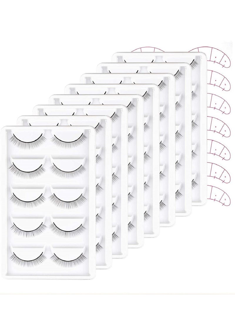 Y&D 40 pairs of self-adhesive eyelash strips 70 stickers  - Image 1