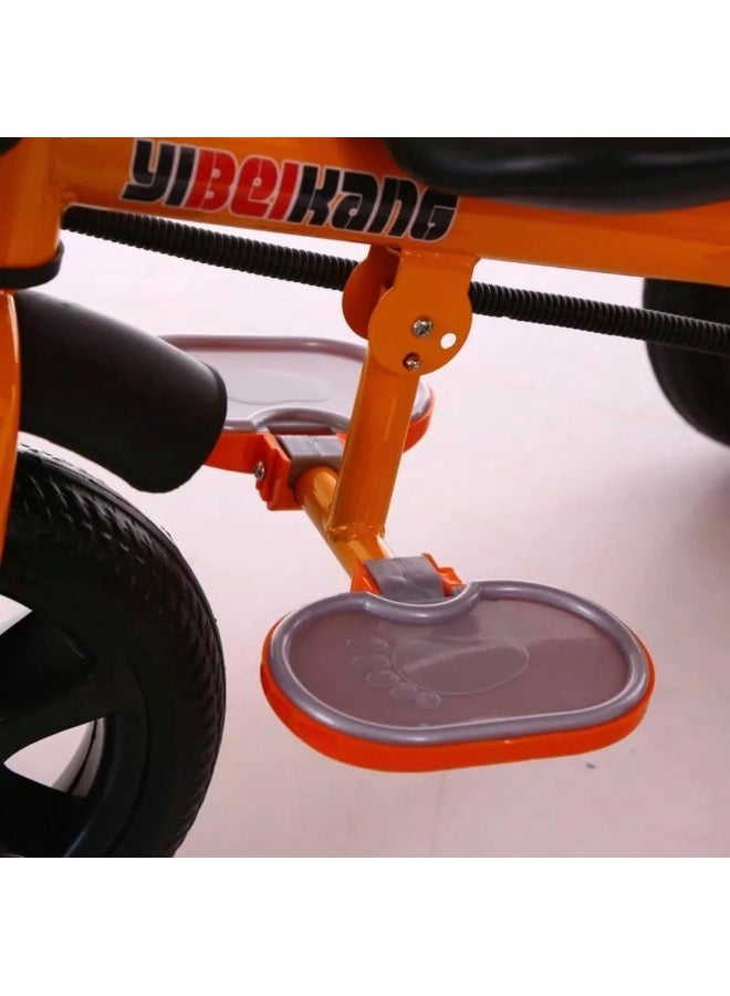 Multifunctional Baby Bike, Baby Tricycle Tricycle Seat Belt with Cup Holder, Increase Storage Basket (Orange)  - Image 5