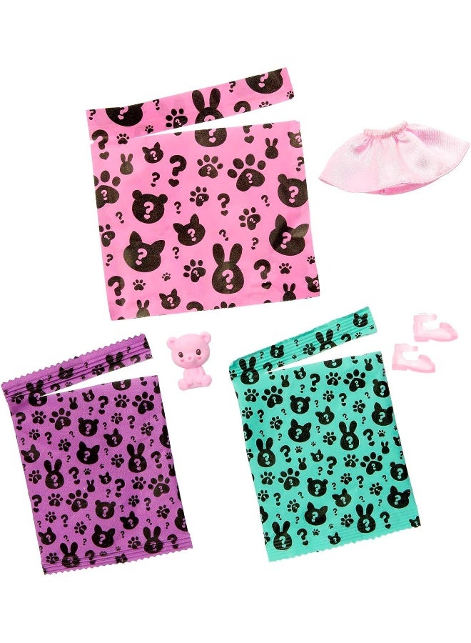 Barbie Cutie Reveal Cozy Cute Tees Series Chelsea Doll & Accessories, Plush Teddy Bear, Brunette Small Doll - Image 2