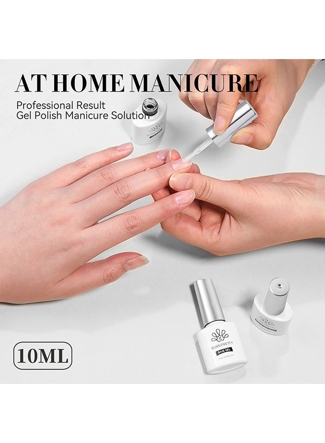 Born Pretty Base Gel &  Top Coat, 2Pcs 10ml No Wipe Top Coat and Base Set Glossy Finish Shiny Top Nail Polish Soak Off Clear Base Gel Manicure Art Supplies - Image 2