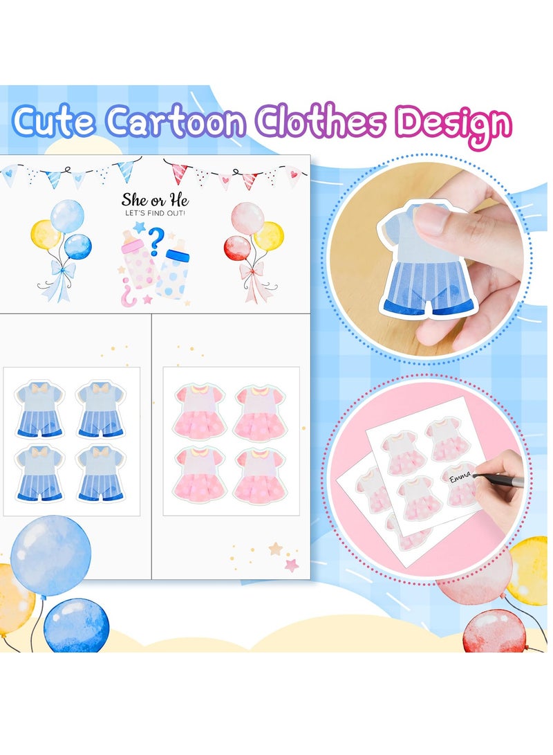 Excefore Baby Gender Reveal Party Decorations, Gender Reveal Games Ideas with 36 Voting Stickers, Boy or Girl Gender Reveal Party Supplies, Baby Predictions Cards Gender Reveal Voting Poster Board - Image 3