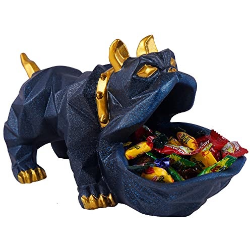 ZART Bulldog Design Storage Holder Showpiece for Home Decorative Item, Animal Figurines for Home Shelves Decor Showpiece (6 inch Size, Black),, Resin - Image 3