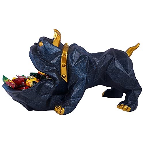 ZART Bulldog Design Storage Holder Showpiece for Home Decorative Item, Animal Figurines for Home Shelves Decor Showpiece (6 inch Size, Black),, Resin - Image 2