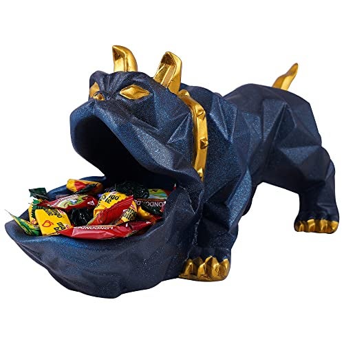 ZART Bulldog Design Storage Holder Showpiece for Home Decorative Item, Animal Figurines for Home Shelves Decor Showpiece (6 inch Size, Black),, Resin - Image 4