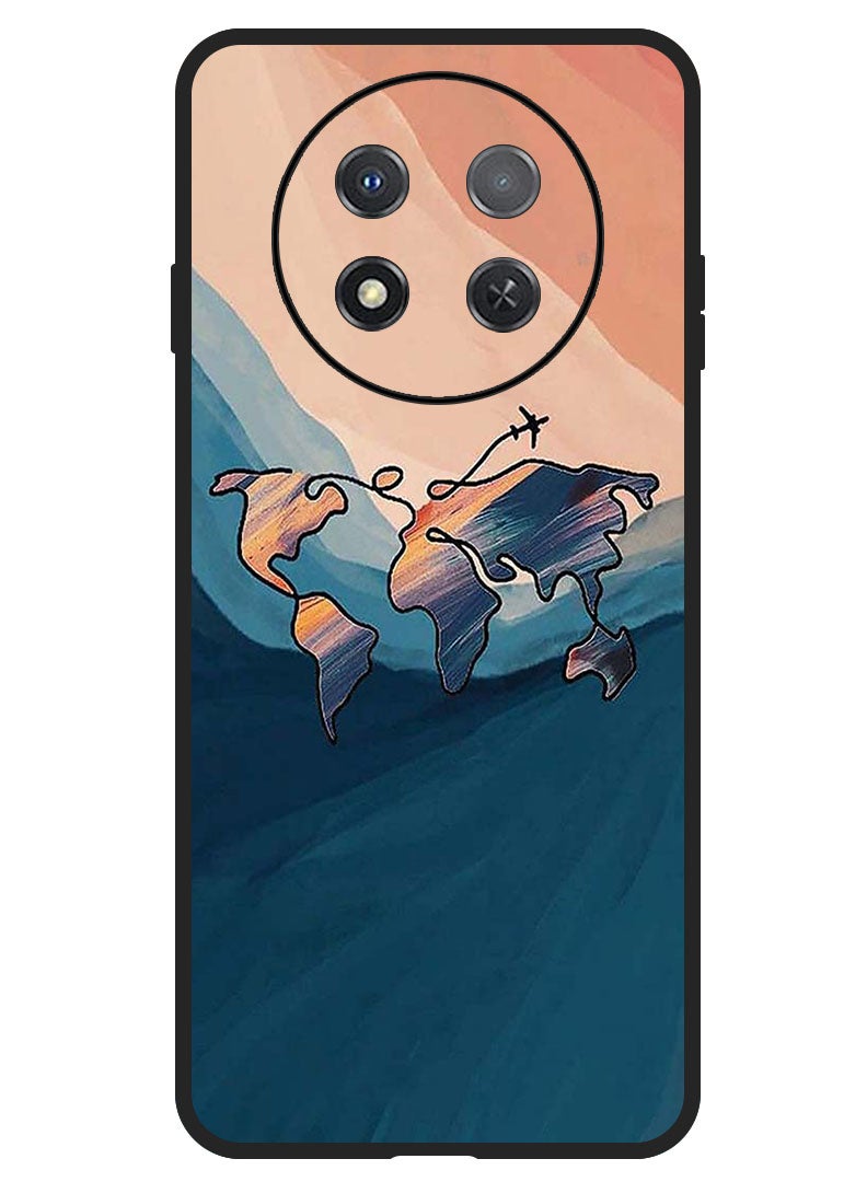 Theodor Protective Case Anti Scratch Shock Proof Bumper Cover For Huawei Enjoy 60X World Map Colored - Image 1