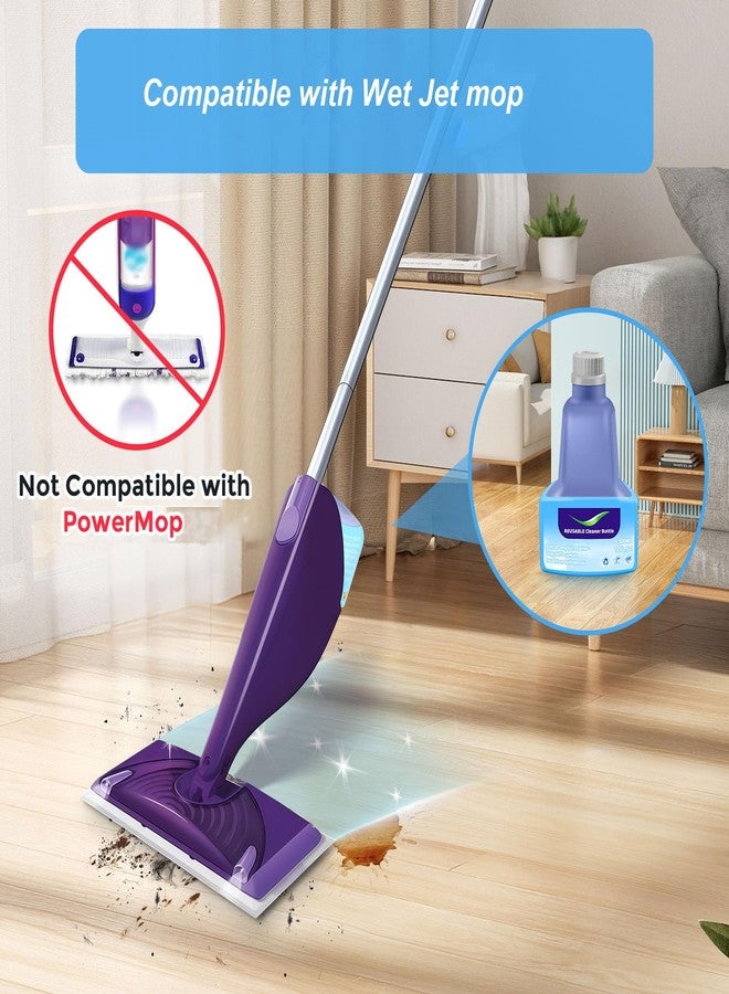 DrFlito Reusable Bottle for Swiffer® Wet Jet™ Mop – 500ml /17 FL OZ, Leak-Proof HDPE Solution Refill Bottle with 18 Silicone Gaskets & 1 Funnel,Easy Install for Use with Any Cleaning Solution - Image 3
