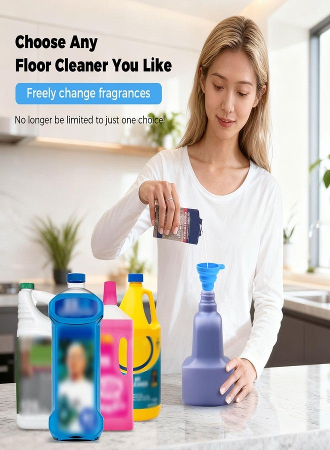 DrFlito Reusable Bottle for Swiffer® Wet Jet™ Mop – 500ml /17 FL OZ, Leak-Proof HDPE Solution Refill Bottle with 18 Silicone Gaskets & 1 Funnel,Easy Install for Use with Any Cleaning Solution - Image 2