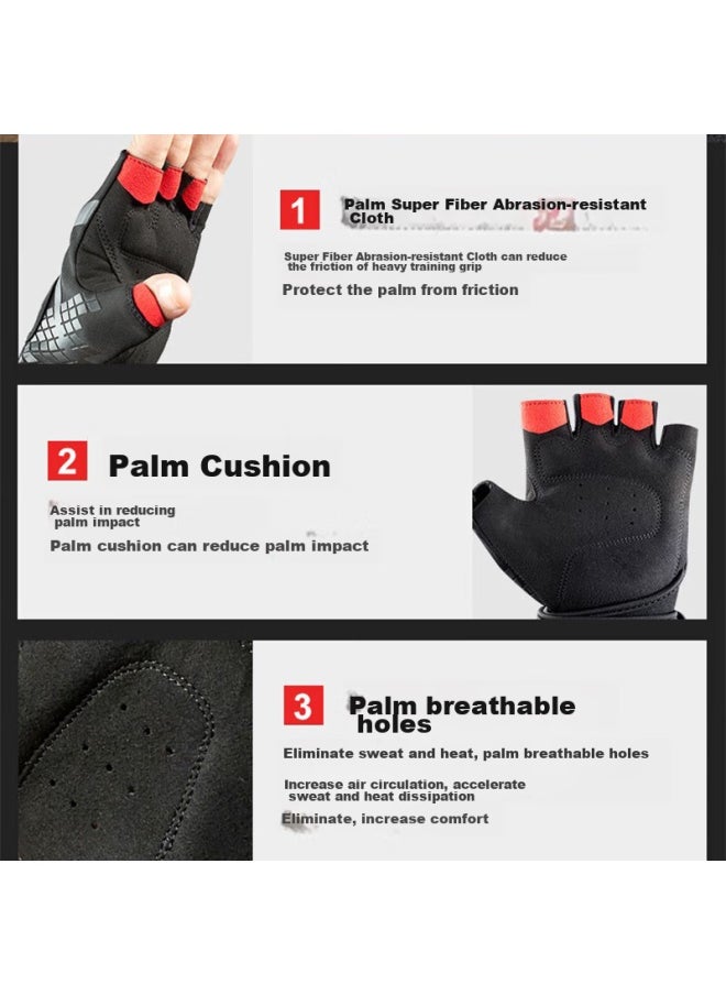 LP Lpft9104 Fitness Gloves For Men And Women, Cycling Anti-callus Training Wrist Reinforced Strap Version, Pair, M  - Image 3