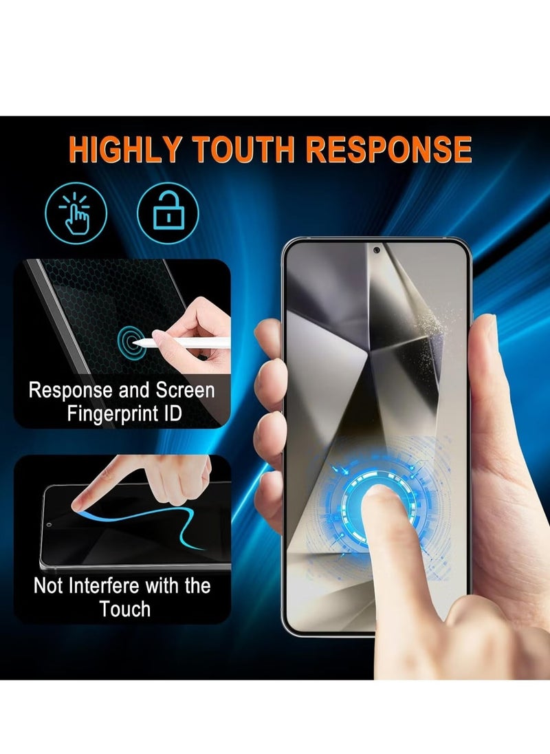 TIGER Privacy Screen Protector for Samsung Galaxy S24 5G – [Pack of 2+2] Anti-Spy Privacy Screen Protector & Camera Protection, Scratch-Resistant 9H Hardness - Image 3