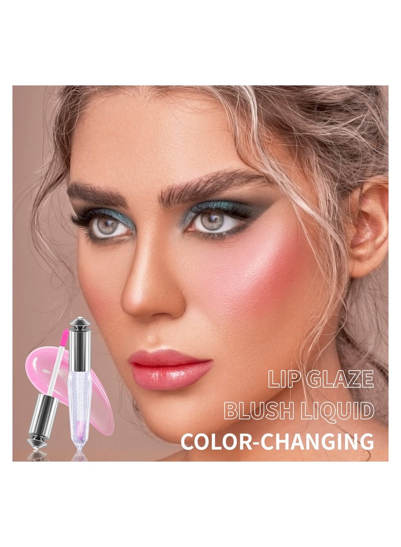 Excefore 2PCS Moisturizing Color Changing Blush Oil for Cheeks - Image 2