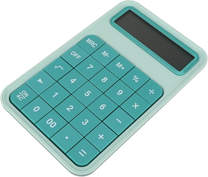 Large LCD Display Calculator for School Office Practical Green Color Lightweight Efficient - Image 1