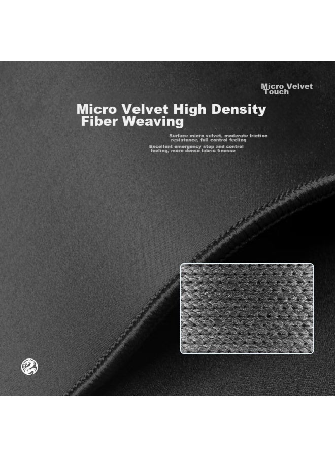 Lesailes Feidun Mo Gaming Mouse Pad, Fps Smooth Gaming, Microfiber Woven Computer Desk Pad, Qck Heavy Chiji Jiang Zero Zhen Huodu Red Dye Edge, Black, 520x400x4 - Image 4