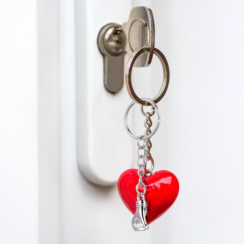 2 Pairs Matching Keychains Heart Keychains Magnetic Couple Keychains Cute Pendant Keyring Valentine Present - Image 5