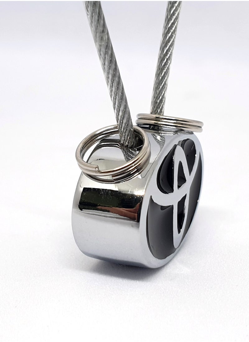 Service Zone Zinc Alloy Metal 3D Logo Keychain For Toyota  - Image 2