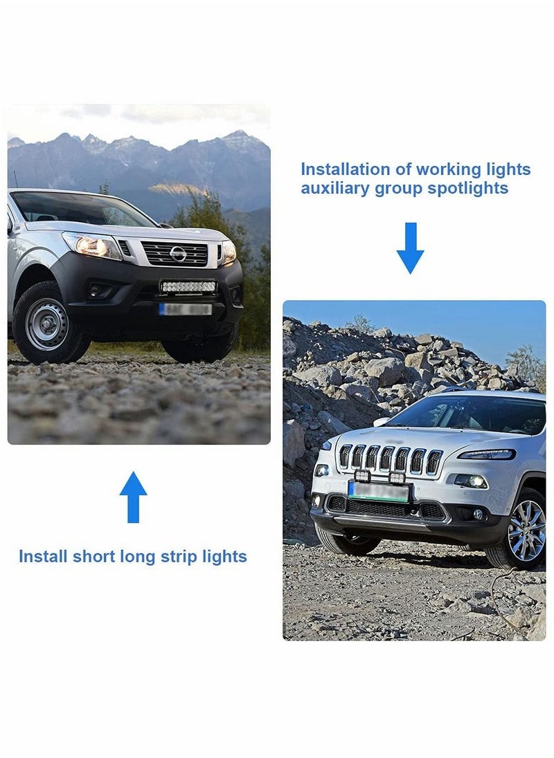 Y&D - Universal License Plate Mounting Bracket Aluminum Alloy Front Bull Bar Bumper LED Work Lamps Lighting Bars Light Holder for Off Road Led - Image 1