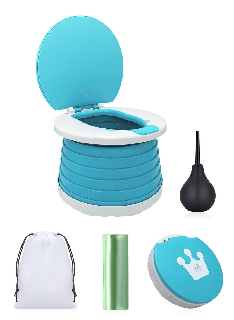 Syraith Toddler Potty, Portable Potty for Toddler Travel Foldable Potty Training Seat, Travel Potty with Potty Bags and Flusher for Travel, Car, Camping, Park,Outdoor, Indoor - Image 1