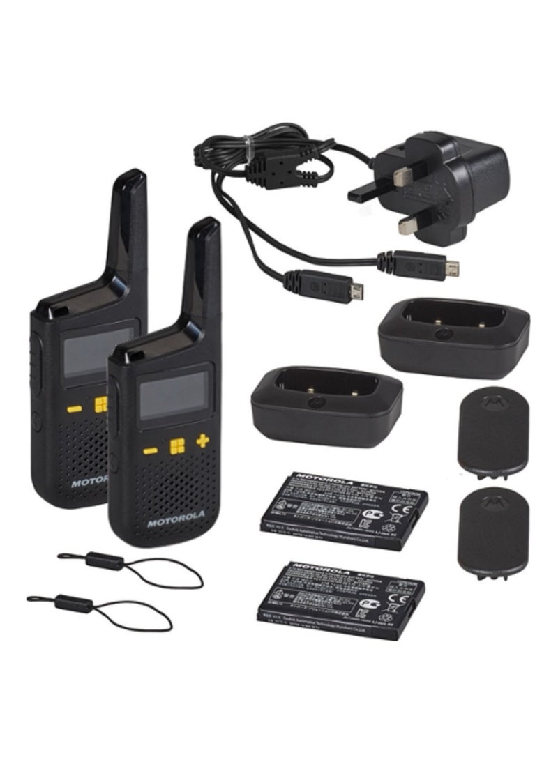 Generic Motorola XT185 Two-Way Communication Radio, 121 Privacy Codes, Range Up To 8km, 500 mW Power Transmission, Waterproof & Dust Tight, Auto Keypad Lock, Black, UK Twin Pack | D3P01610BDLMAW  - Image 3