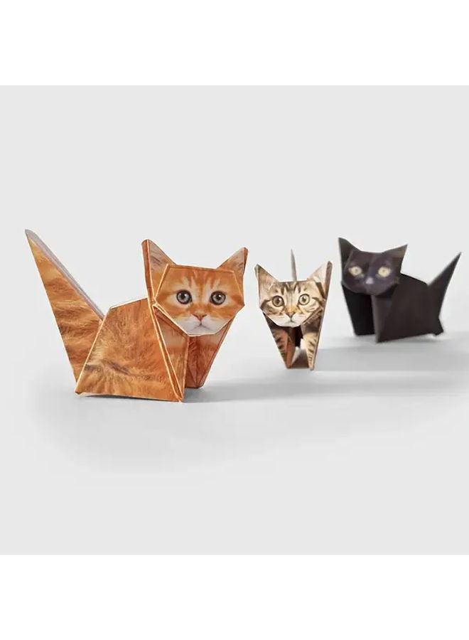 Foldable Paper Cat Desktop Decorations 50pcs DIY Handmade Stackable Cats - Image 3