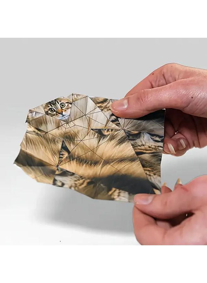 Foldable Paper Cat Desktop Decorations 50pcs DIY Handmade Stackable Cats - Image 4