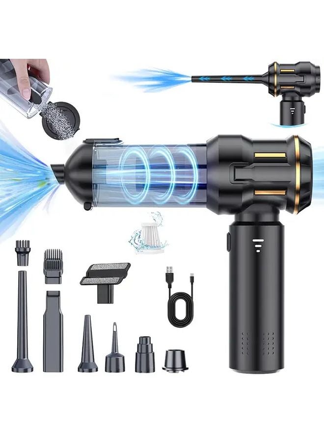 Black Handheld Vacuum Cleaner 16000Pa Super Suction 2 In 1 Portable Car Vacuum - Image 2