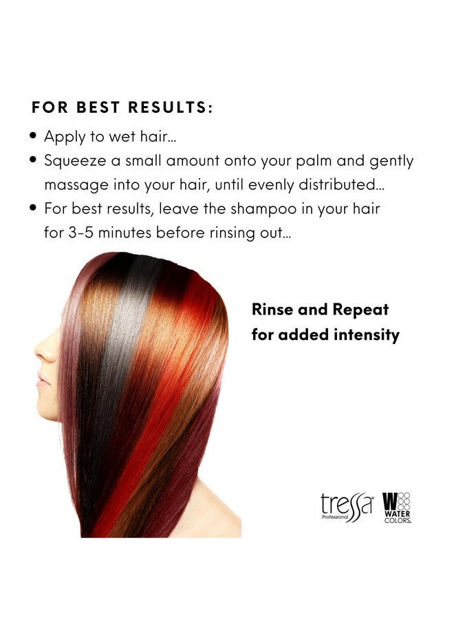 Watercolors - Atercolors Color Depositing Sulfatefree Shampoo Maintains & Enhances Haircolor Hair Dye Maintenance Wash Classic Crimson Splash 8.5 Fl Oz (Pack Of 2) - Image 1