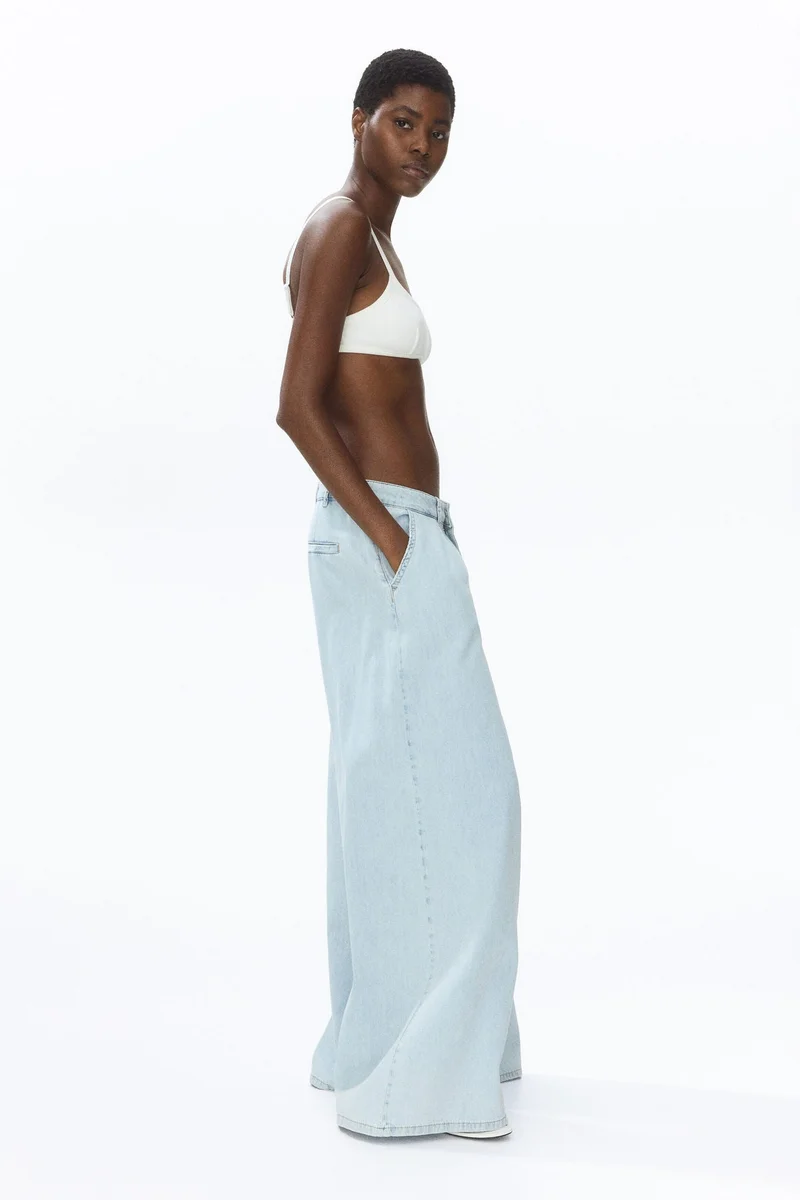 H&M  Super Wide Regular Waist Jeans for Women | Best Price UAE