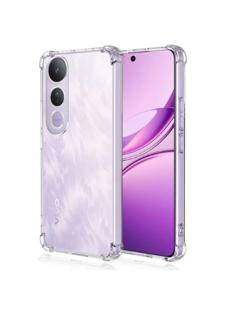 Generic Case for VIVO V50 Lite 5G Clear TPU Four Corners Protective Cover Transparent Soft funda  - Image 1