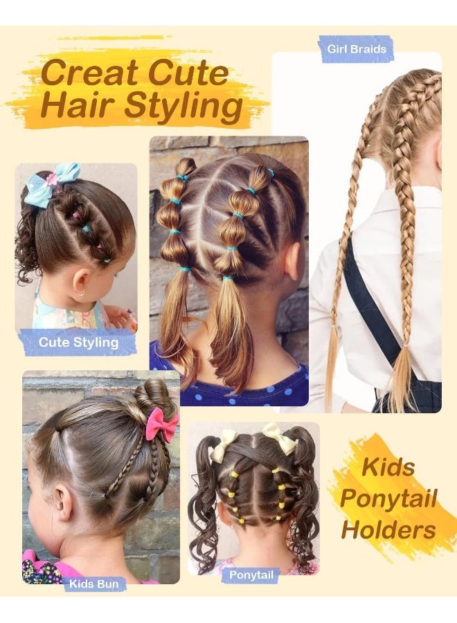 Samnyte عصا شمع الشعر وملحقات التصفيف - تنعيم الشعر المتطاير للأطفال والنساء، 1000 رباط شعر مرن، 1 فرشاة لتسريح الشعر، 2 أداة لتصفيف الشعر - تخلق ذيولًا وضفائر لهدايا الفتيات المراهقات - Image 5