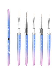 MAKARTT Nail Art Brushes,Liner for Nails, 5pcs, 7/9/11/15/25mm, Easy Hold, Thin Nail Art Design Brush Detail Brush for Gel Polish Nail Paintings Different  - Image 1