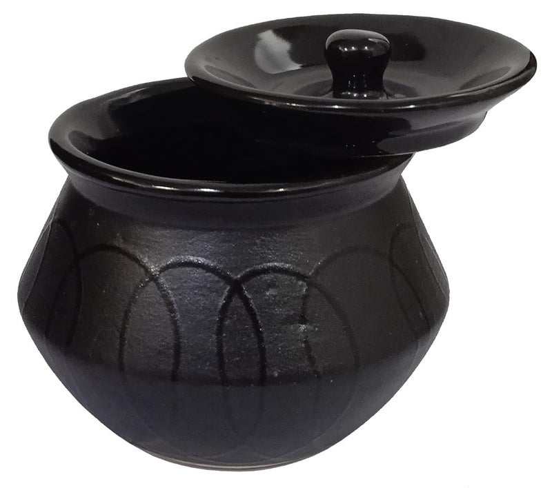 Purpledip Ceramic Serving Bowl Handi Donga 5 Inches Wide 12321A - Image 3