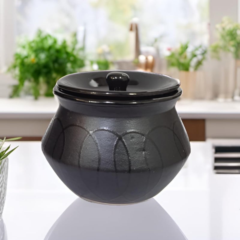 Purpledip Ceramic Serving Bowl Handi Donga 5 Inches Wide 12321A - Image 1