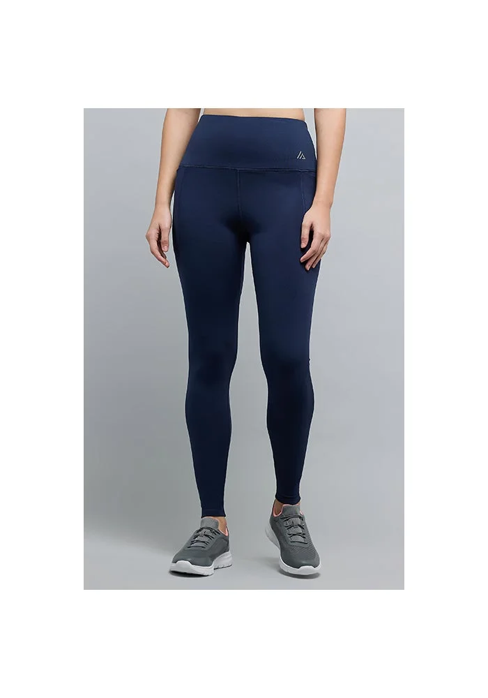 أر أند بي Solid Leggings with Elastic Waist