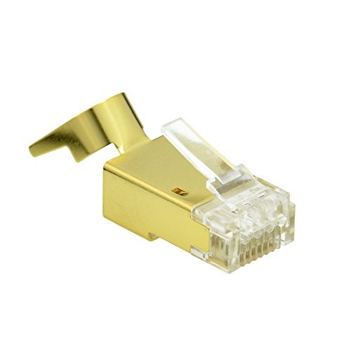 Mediabridge™ Cat7 Connector (Gold Shielded) - RJ45 Plug for Cat7 Ethernet Cable - 8P8C 50UM - 30 Pack (Part# 51P-C7-30PK) - Image 1