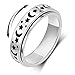 OreilleStar Anxiety Ring for Women Fidget Ring Anxiety Relief Items Spinner Rings for Anxiety Silver Moon Star Fidget Rings for Anxiety for Women Anxiety Band Ring - Image 3