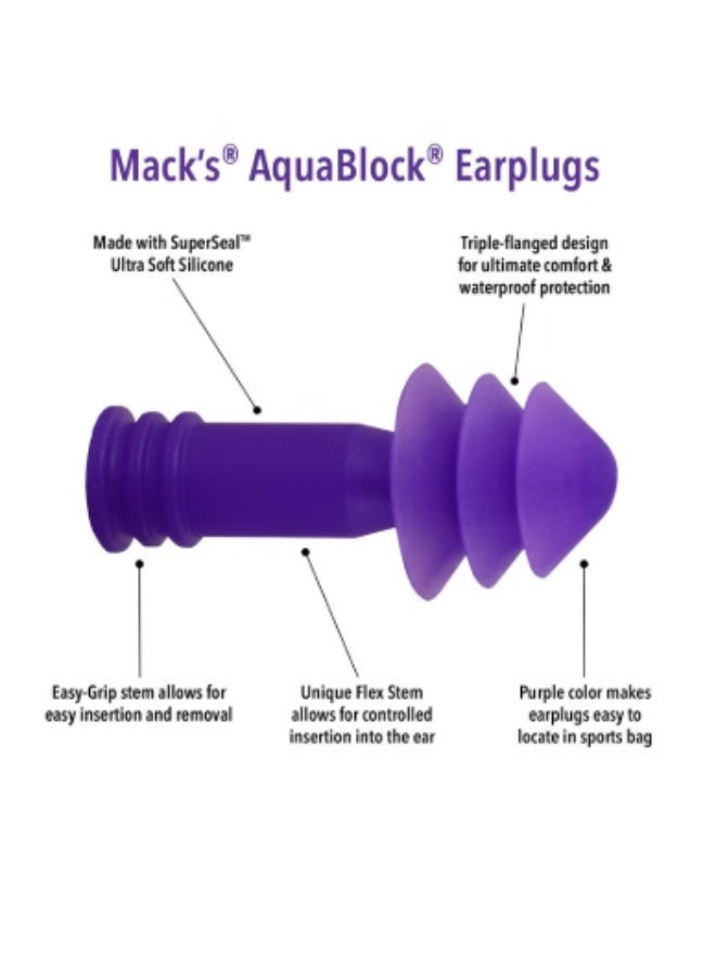 Mack's Aqua Block Ear Plugs - 2Pair - Image 2
