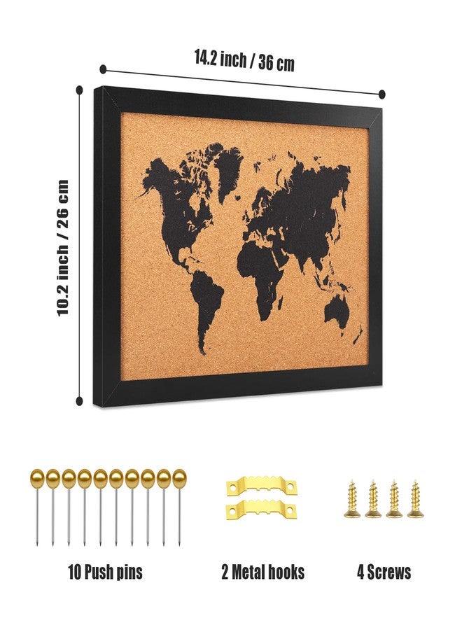 YCCYYCCY Cork Board Map of World, 14" X 11" Bulletin Boards for Walls with 10 Pins, Travel Tracker Map for Office, School and Home (WD-MAP-2636) - Image 5