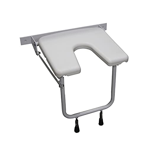 EASYCARE® Folding Wall Shower Chair, Shower Seat Wall Mounted for Seniors, Foldable Bathroom Shower Bench for Pregnant Woman, Space-Saving, Stable & Heavy Load-Bearing - Image 5
