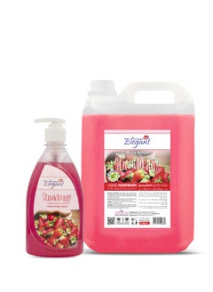 Elegant Elegant Strawberry Handwash twin Refill pack 500ml + 5 liter 