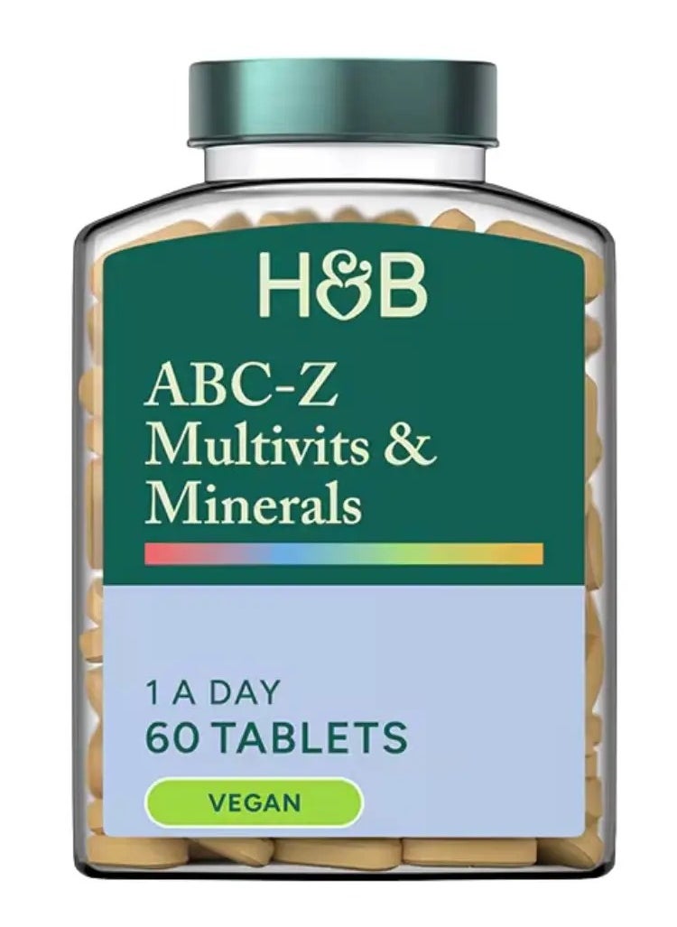 H&B H&B ABC-Z Multivitamins & Minerals Supplement Vegan Tablets, Pack of 60's 