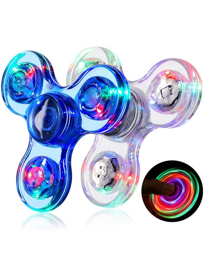 GIGILLI Fidget Spinners 2 Pack Led Light Up Fidget Toys For Kids And Adult Goodie Bag Stuffers Glow In The Dark Sensory Toys Classroom Prizes Birthday Return Gifts For Kids 4812 - Image 1