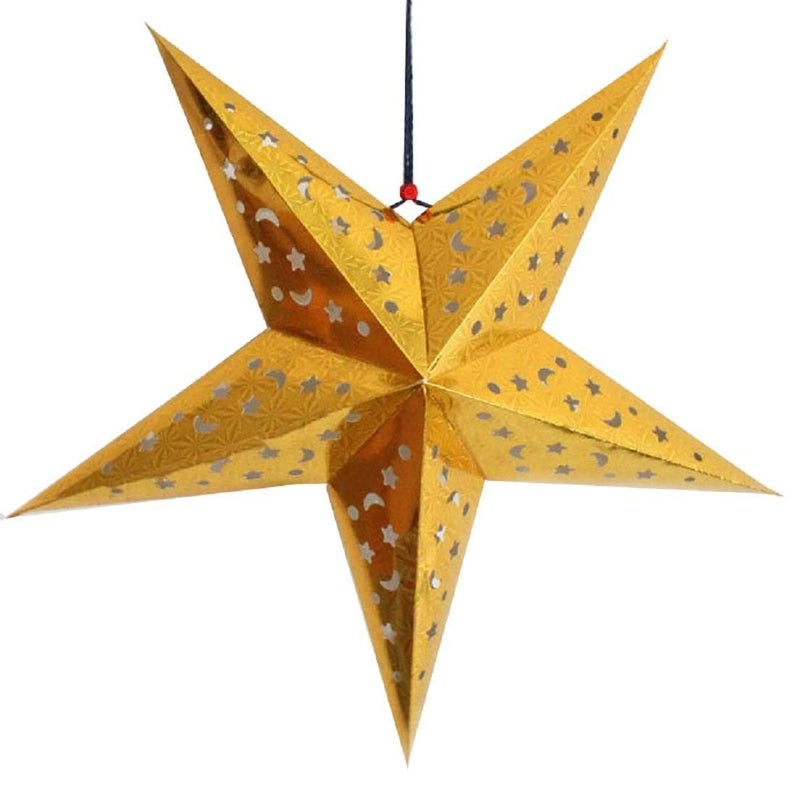 VIBGYOR Products Diwali Decorative Star Hanging Star Indoor and Outdoor Decor Diwali Decoration Ornaments and Any Special Decorating Occasions Pack of 1 - Image 1