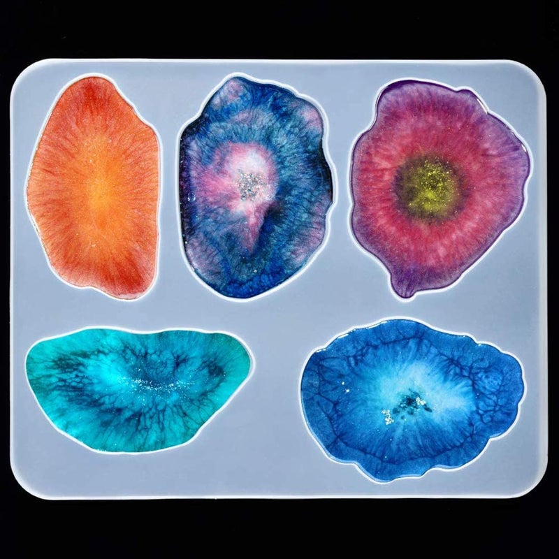 ARTOOL Agate Resin Art Mold Creative DIY Multipurpose Silicone Coaster Epoxy Resin Art Irregular Shape Mould Set of 1 (A27) - Image 2