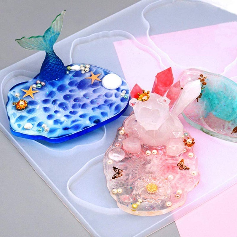 ARTOOL Agate Resin Art Mold Creative DIY Multipurpose Silicone Coaster Epoxy Resin Art Irregular Shape Mould Set of 1 (A27) - Image 4