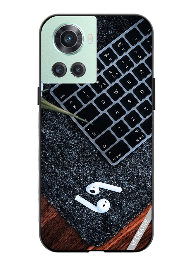 VR CREATIVE - Protective Case Cover For OnePlus Ace Earphone With Keyboard Design Multicolour - Image 1