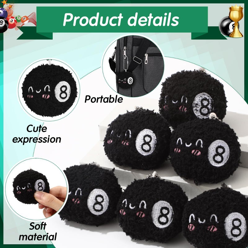 Simgoing 15 Pcs Mixed Ball Keychain Gift Bulk Mini Plush Ball Prizes Funny Sports Players Team Party Favors Gifts for Group - Image 3